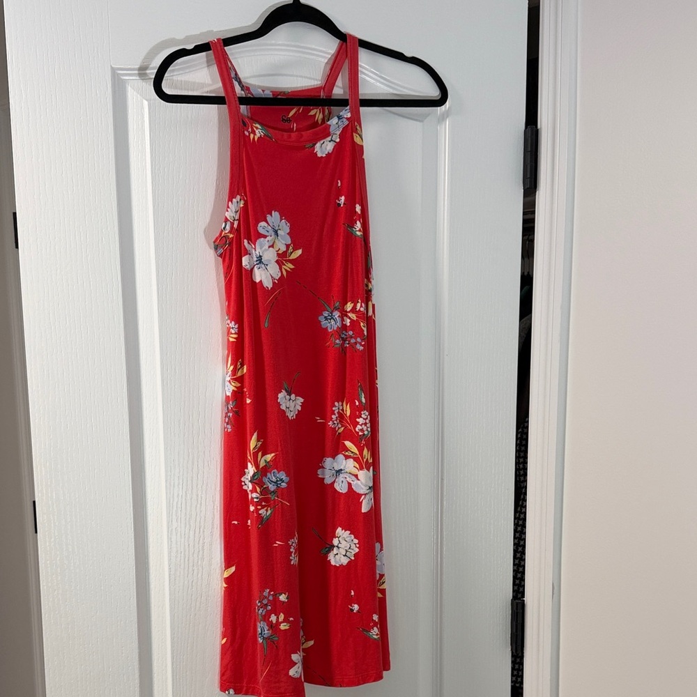 SO Vibrant Red Floral Top